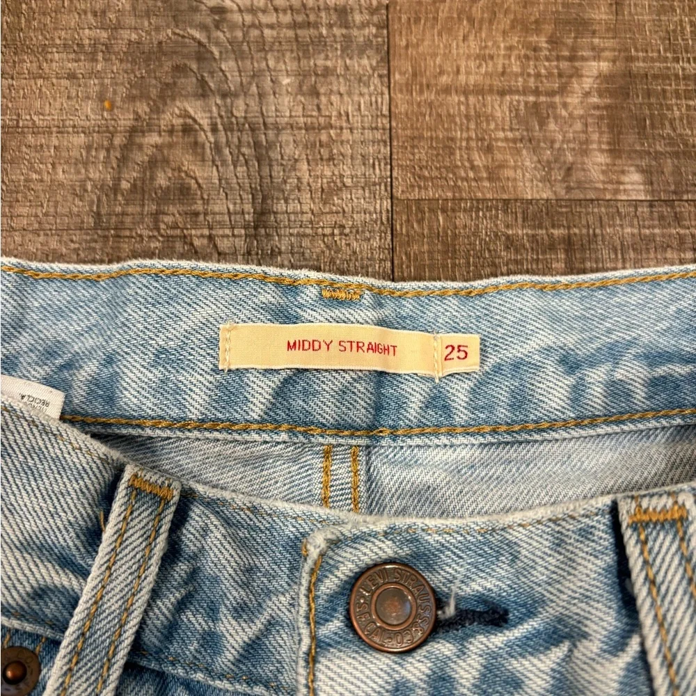 NEW LEVIS STRAIGHT JEAN SIZE 25 - Picture 2 of 4